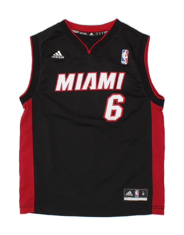 ADIDAS Boys Miami Heat Graphic Vest Top 10-11 Years Medium  Black