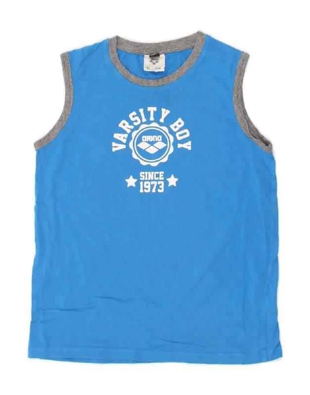 ARENA Boys Graphic Vest Top 11-12 Years Blue