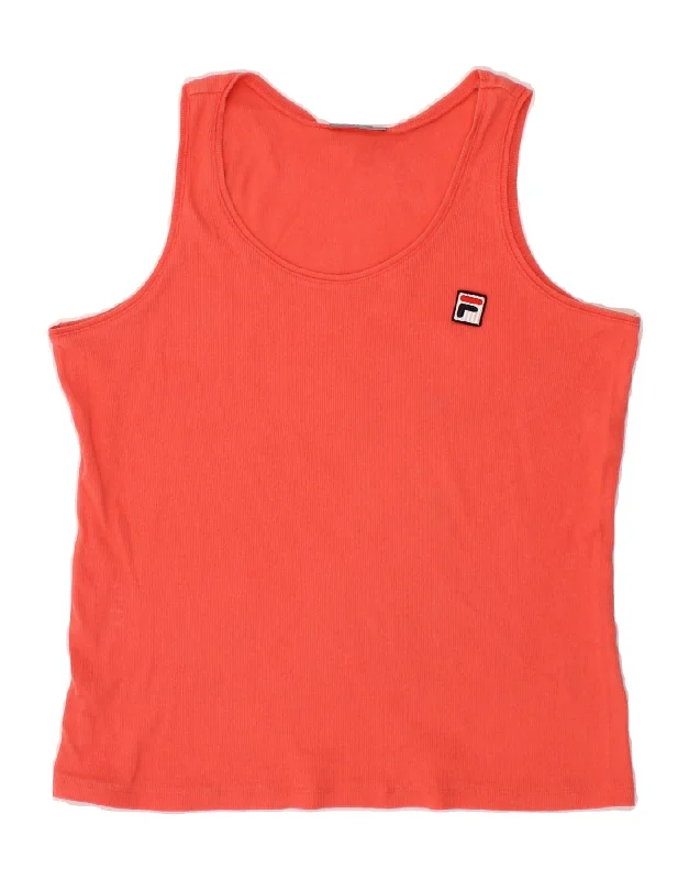 FILA Girls Vest Top 13-14 Years XL Red Cotton