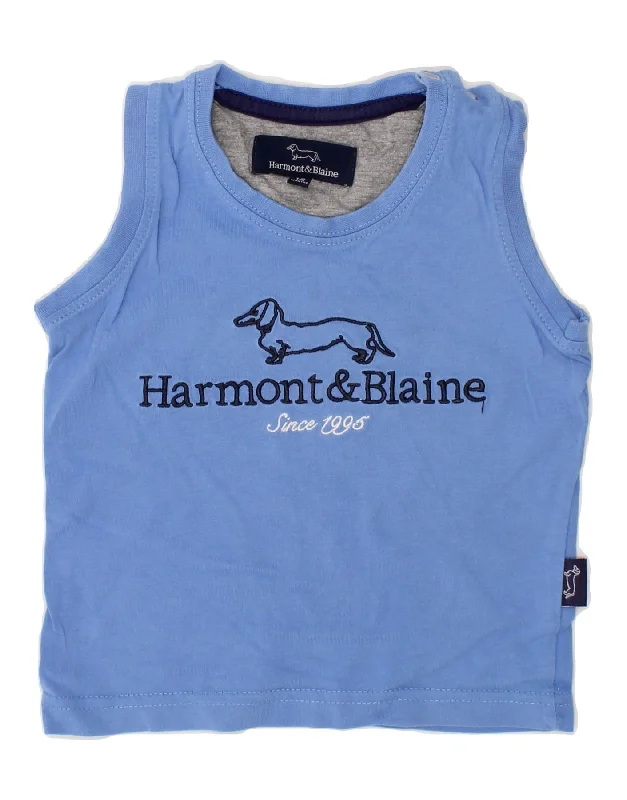 HARMONT & BLAINE Baby Boys Graphic Vest Top 9-12 Months Blue