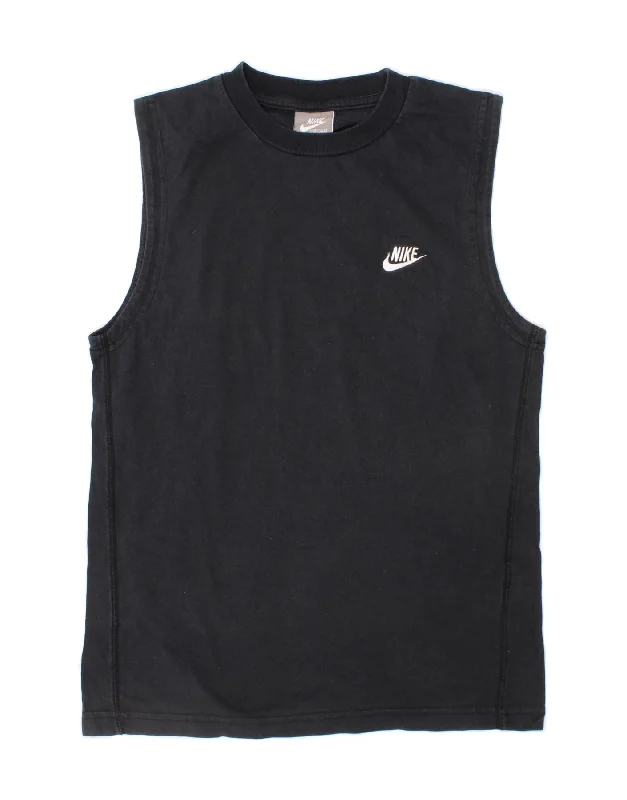 NIKE Boys Vest Top 10-11 Years Medium Black