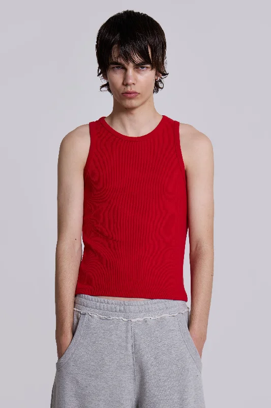 NTRLS Red Ribbed Vest