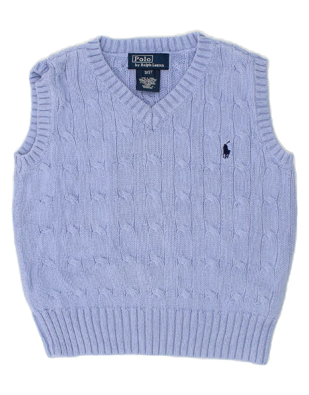 POLO RALPH LAUREN Boys Vest Tank Top 2-3 Years Blue Cotton