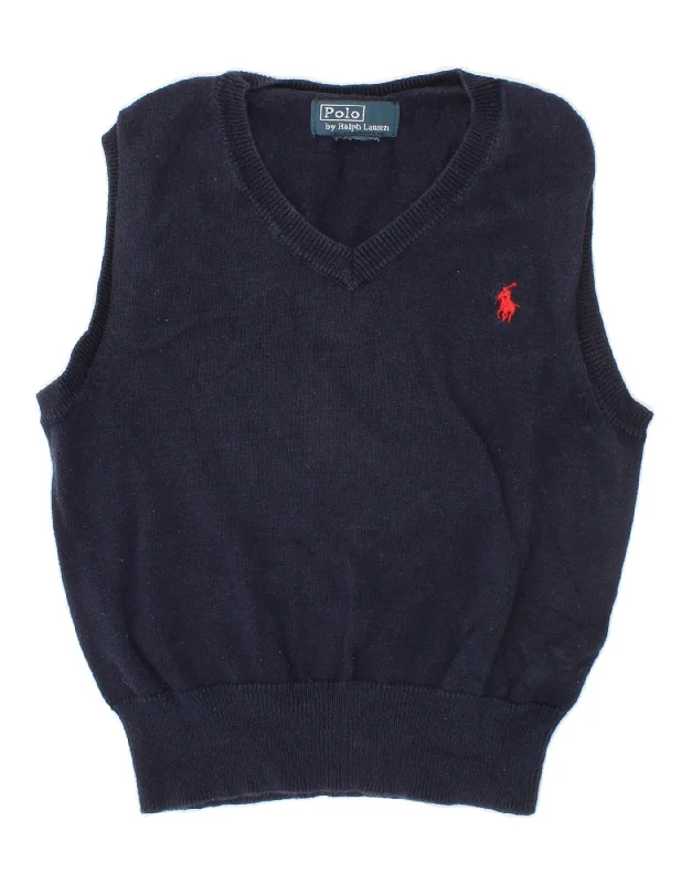 POLO RALPH LAUREN Boys Vest Tank Top 2-3 Years Navy Blue