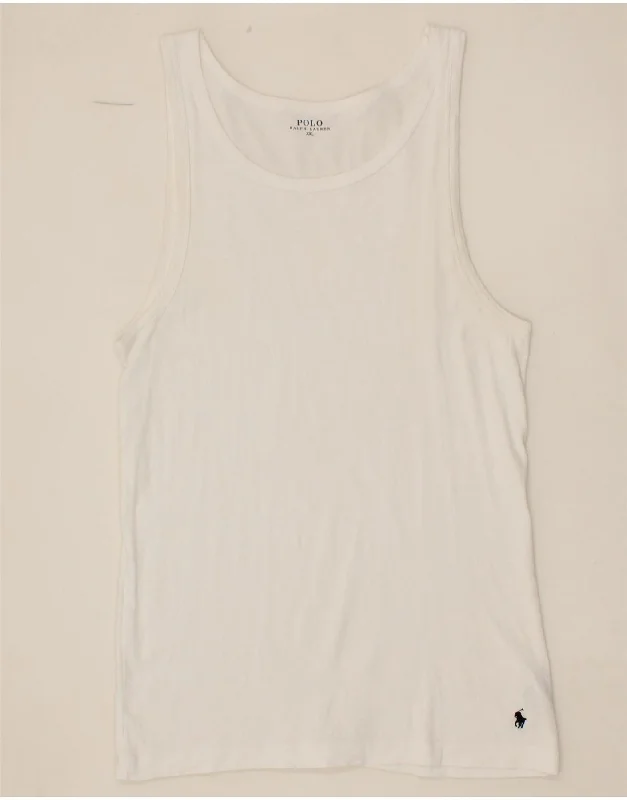 POLO RALPH LAUREN Girls Vest Top 13-14 Years 2XL White Cotton