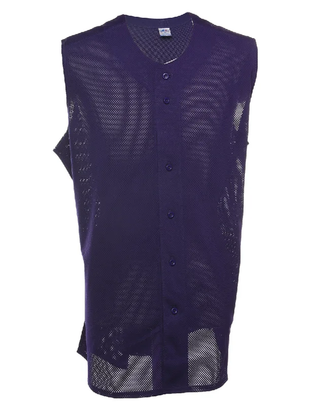 Russell Athletic Purple Mesh Vest - XL