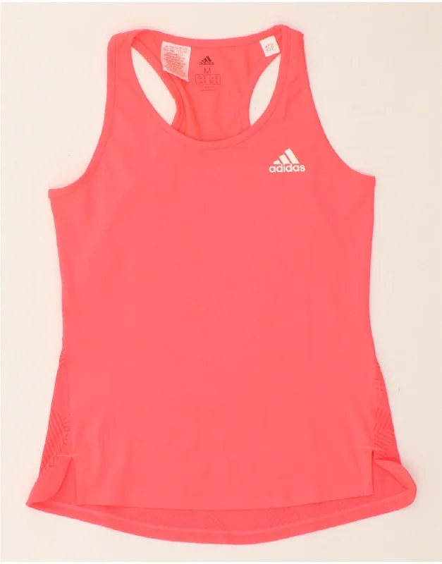 ADIDAS Girls Climacool Graphic Vest Top 11-12 Years Medium Pink