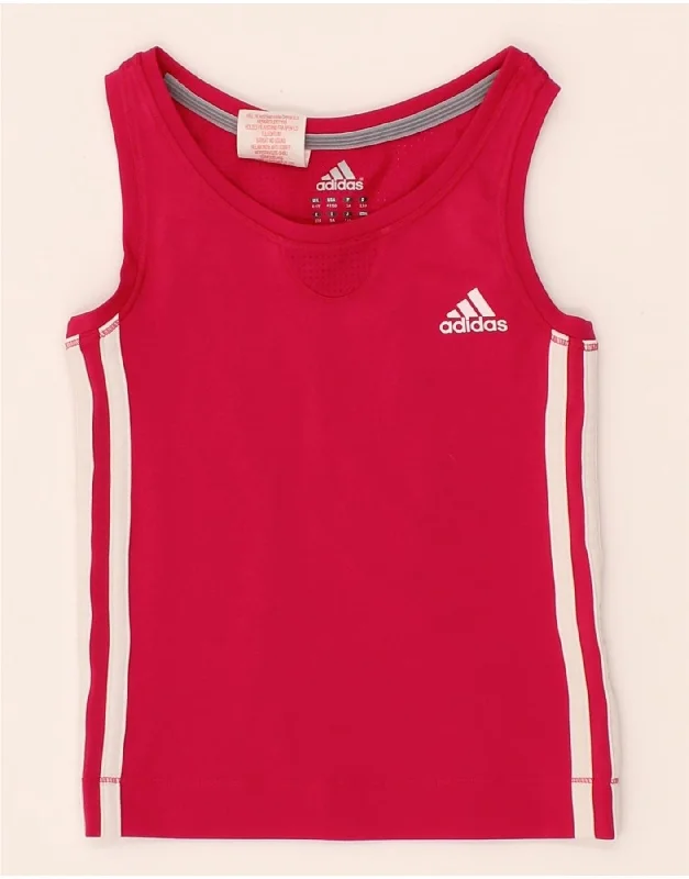 ADIDAS Girls Climacool Vest Top 4-5 Years Pink Polyester