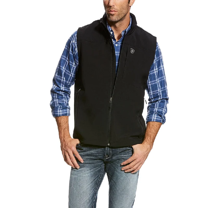 Ariat Mens Vernon Black Softshell Logo Vest - 10023335