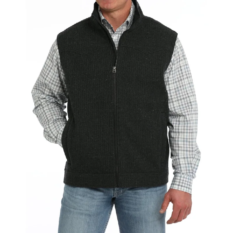 Cinch Mens Wool Bonded Vest - MWV1909001-BLK