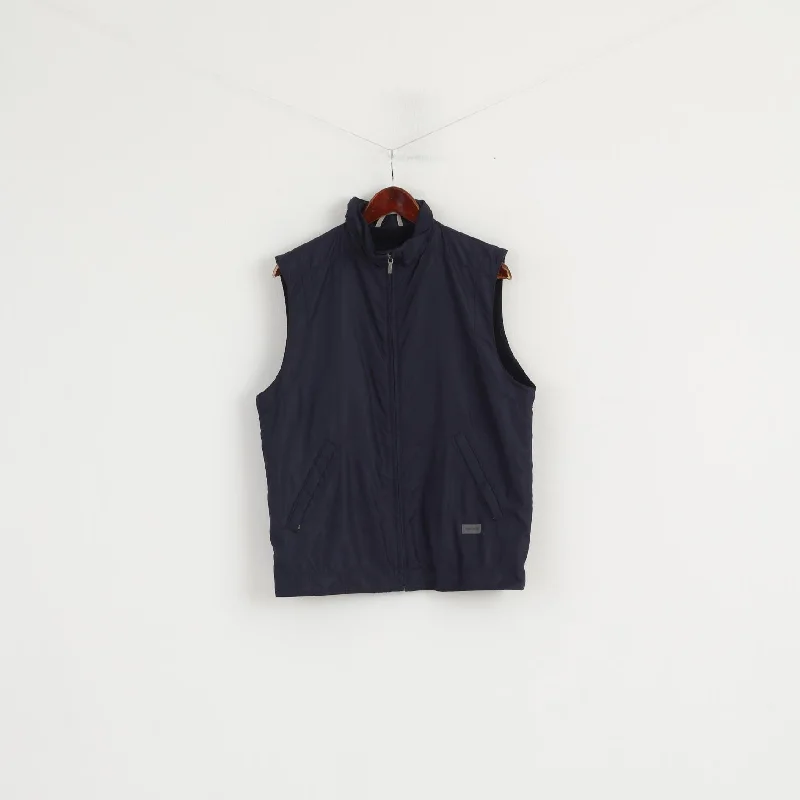 Rukka Men XS Bodywarmer Navy Full Zipper Finland Casual Sleeveless Vest