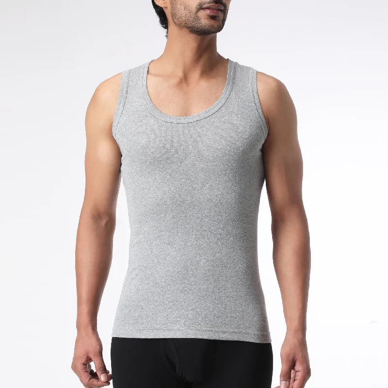 Cotton Solid Mens Vest