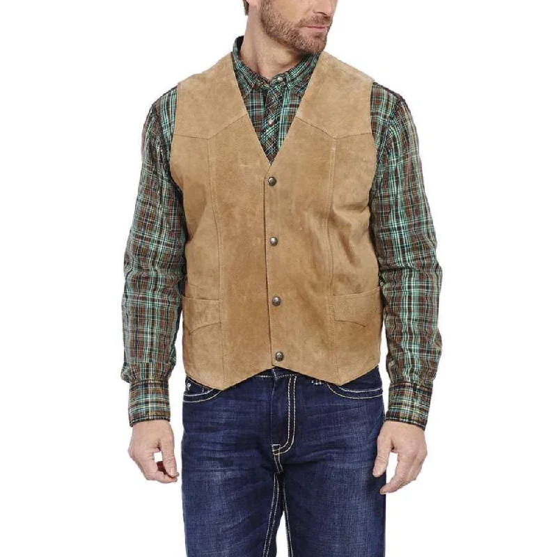 Cripple Creek Mens Leather wear Light Brown Vest - ML3061-24