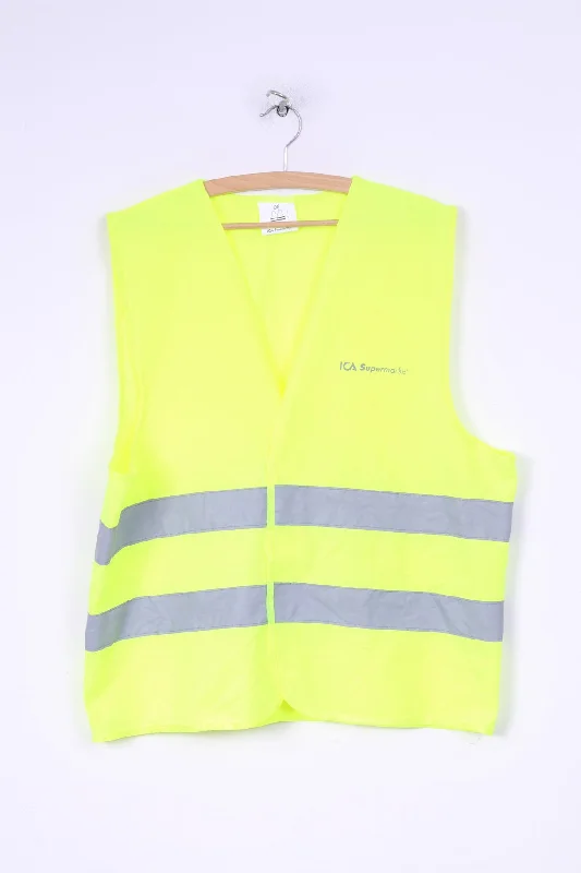 Ica Supermarket Unisex Onesize Vest  Reflective Safety Yellow