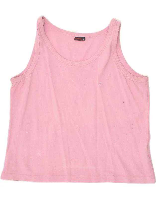 INVICTA Girls Vest Top 13-14 Years Large Pink Cotton