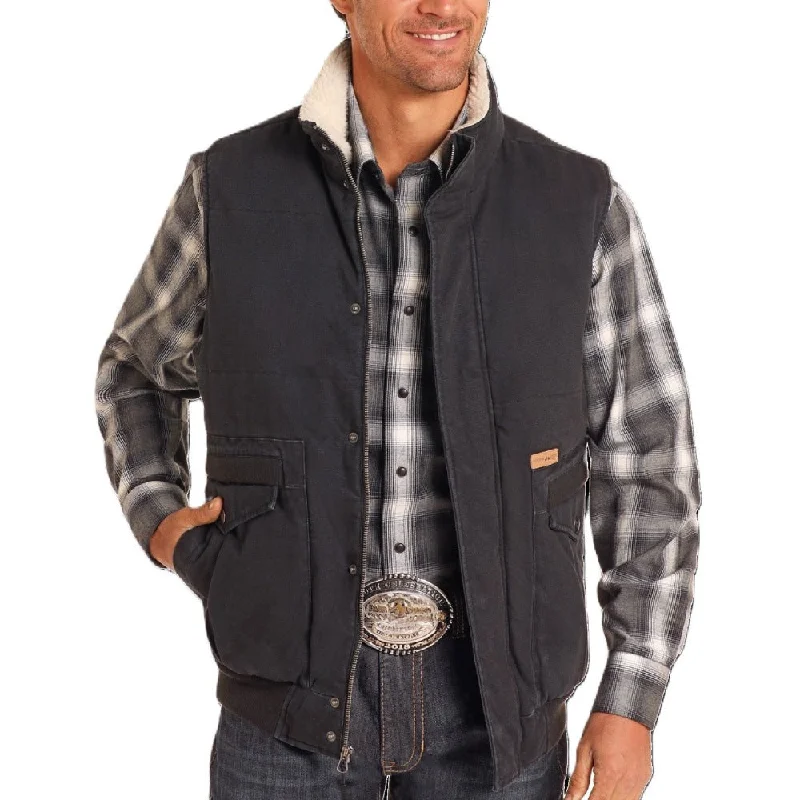 Powder River Mens Heavy Enzyme Wash Vest - DM98C04087-01