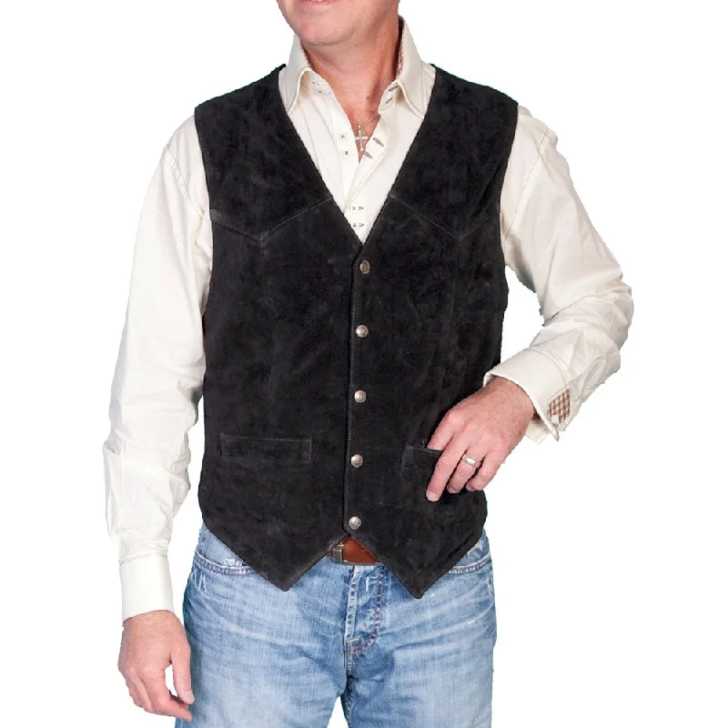 Scully Mens Lambskin Snap Vest - 507-214