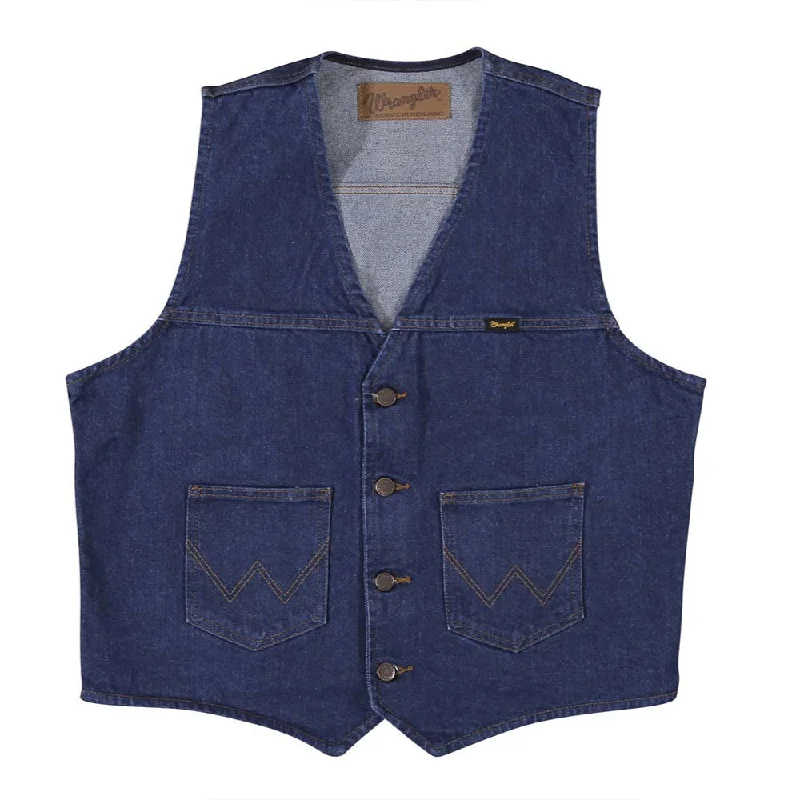 Wrangler Mens Unlined Denim Vest - 74130PW