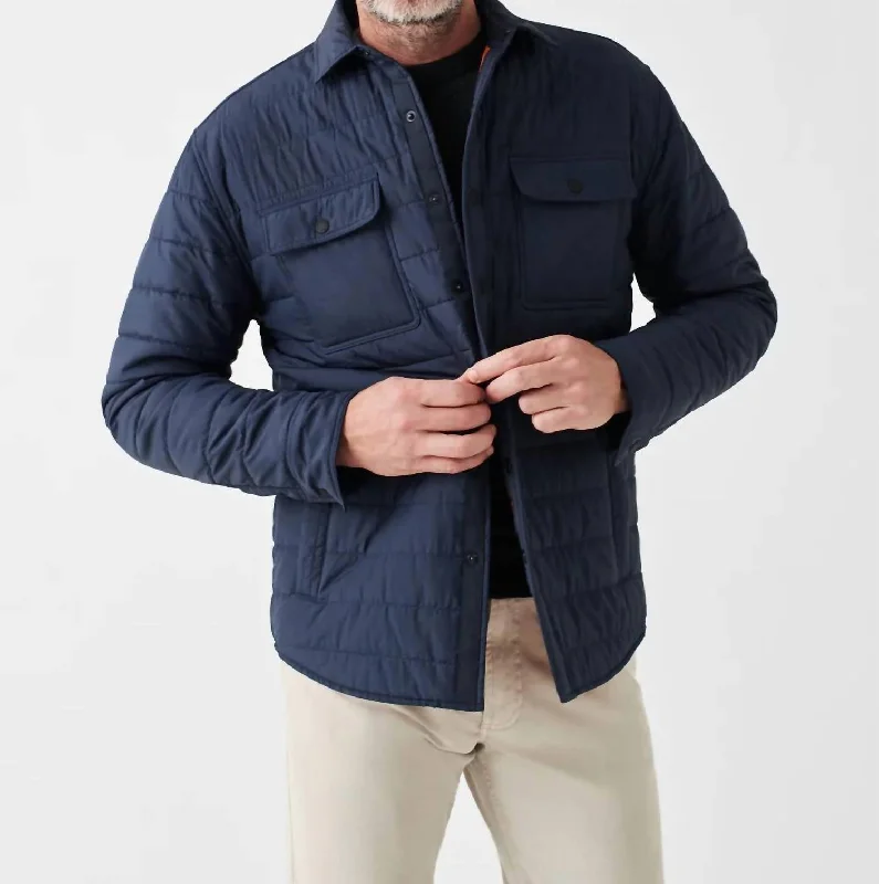 Atmosphere Shirt Jacket In Navy