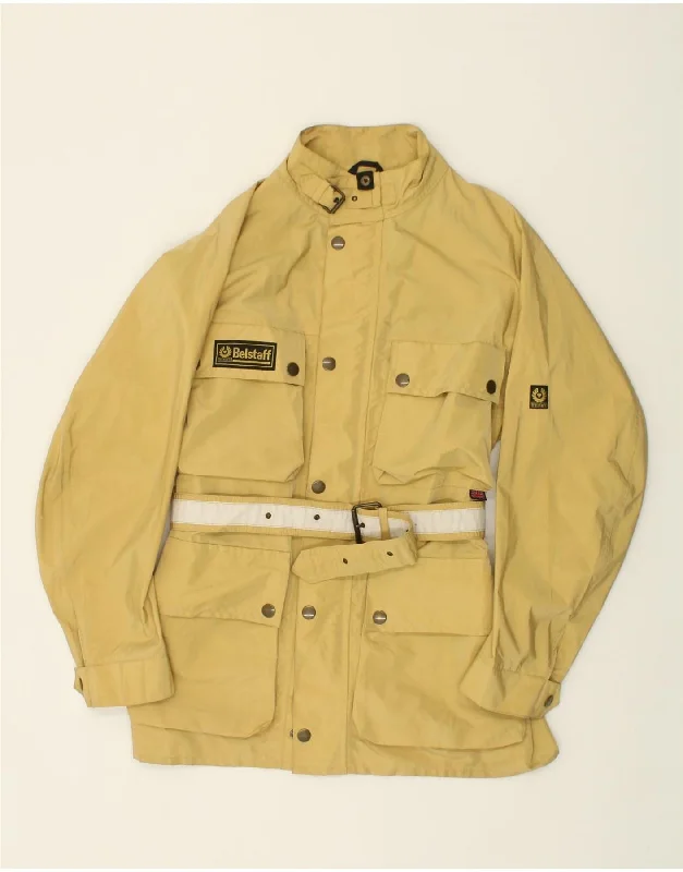 BELSTAFF Mens Utility Jacket UK 38 Medium Yellow Nylon