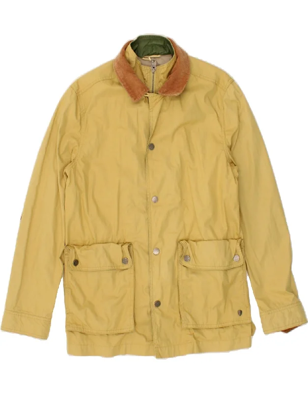 BEN SHERMAN Mens Windbreaker Jacket UK 38 Medium Yellow Cotton