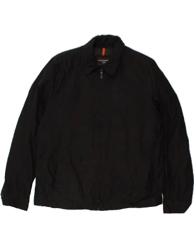 DOCKERS Mens Bomber Jacket UK 42 XL Black Polyester