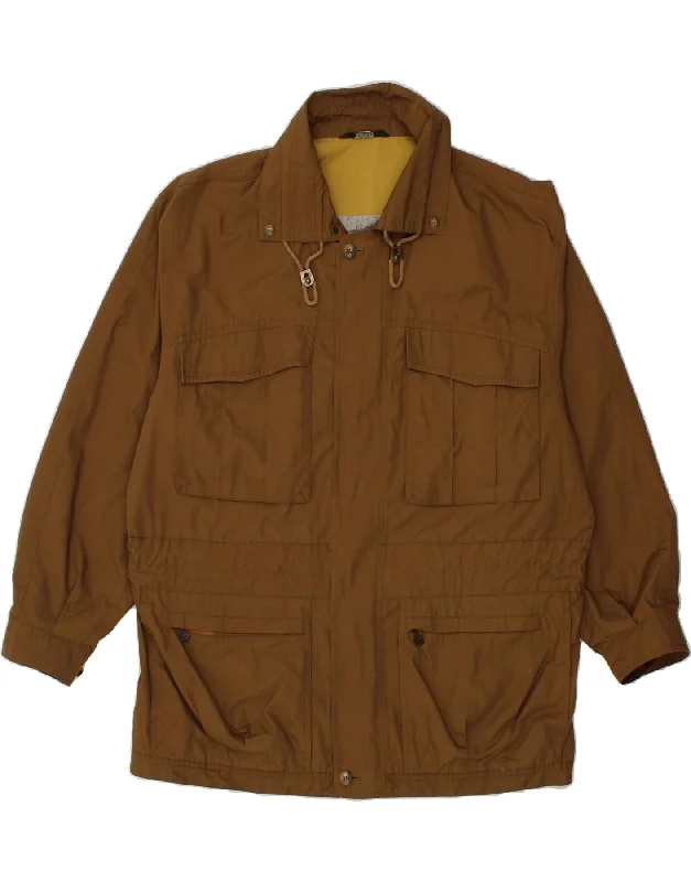 FACIBA Mens Utility Jacket IT 54 2XL Brown Polyester