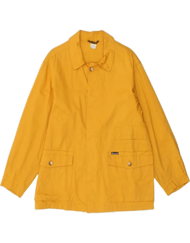 FACONNABLE Mens Utility Jacket UK 40 Large Yellow Cotton