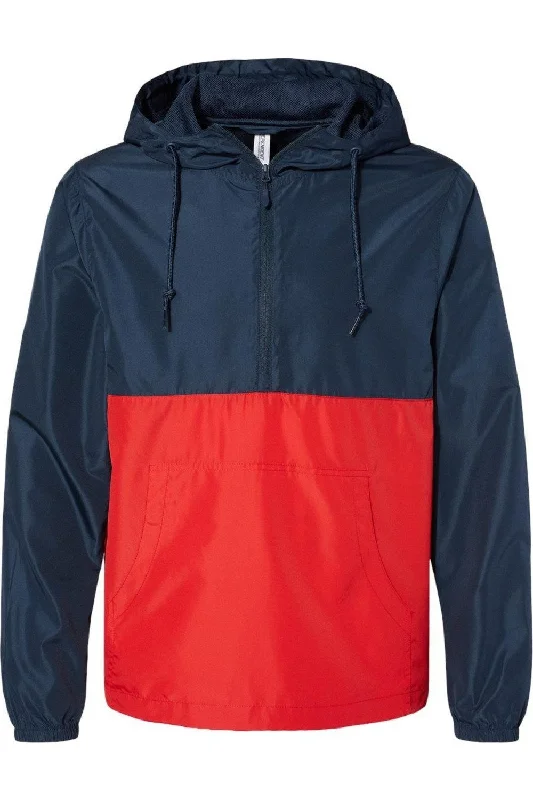 Independent Trading Co. Lightweight Quarter-Zip Windbreaker Pullover Jacket