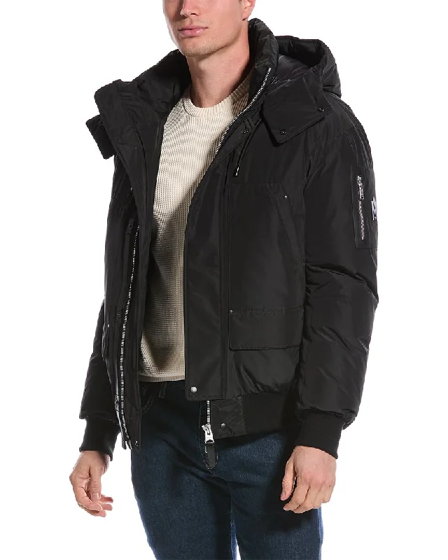 Mackage Viggo Leather-Trim Bomber Jacket