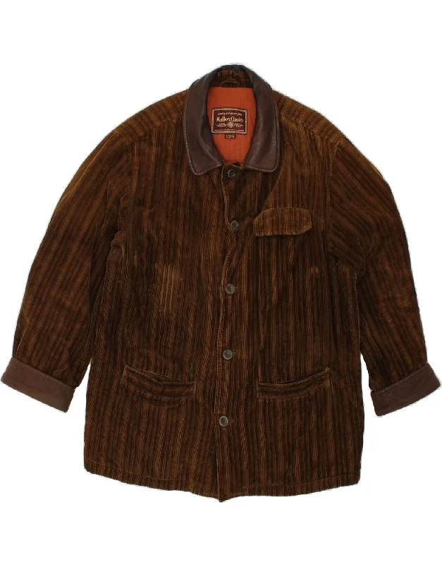 MARLBORO CLASSICS Mens Corduroy Jacket EU 52 XL Brown Cotton