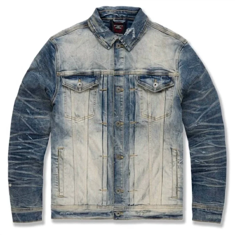 Men's Hamilton Denim Trucker Jacket In Lager