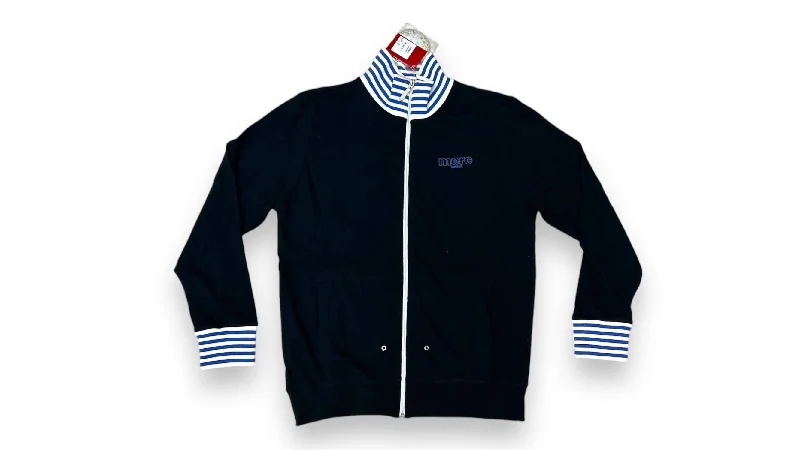 Men's Track Jacket In Black And Blue.