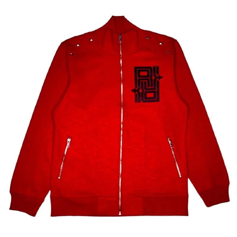 Men's Zip-Up Jacket In Red