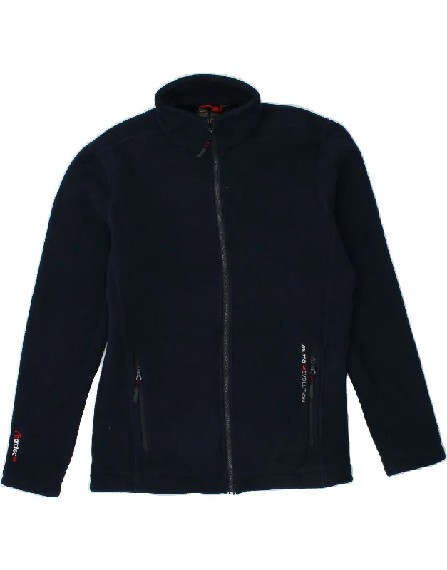 MUSTO Mens Fleece Jacket UK 40 Large Navy Blue Polyester