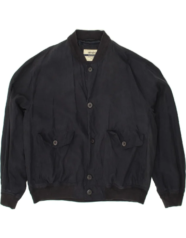 SHADO Mens Bomber Jacket  IT 54 2XL Navy Blue Polyester