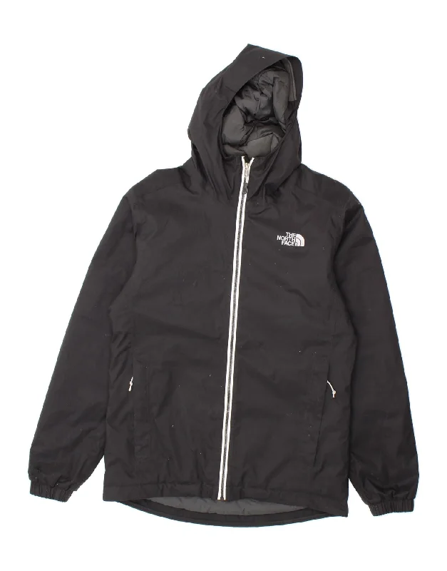 THE NORTH FACE Mens Hooded Rain Jacket UK 36 Small Black Nylon