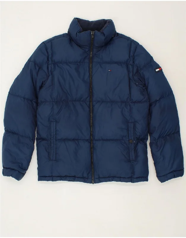 TOMMY HILFIGER Mens Padded Jacket UK 42 XL Navy Blue Polyester