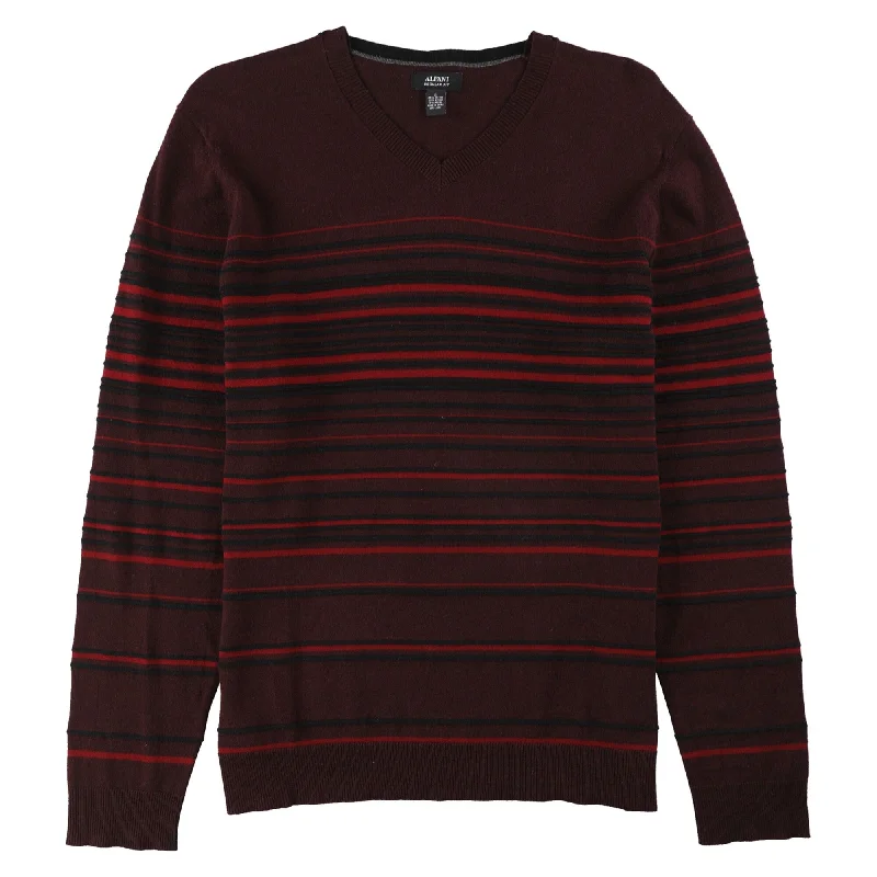 Alfani Mens Striped Knit Sweater