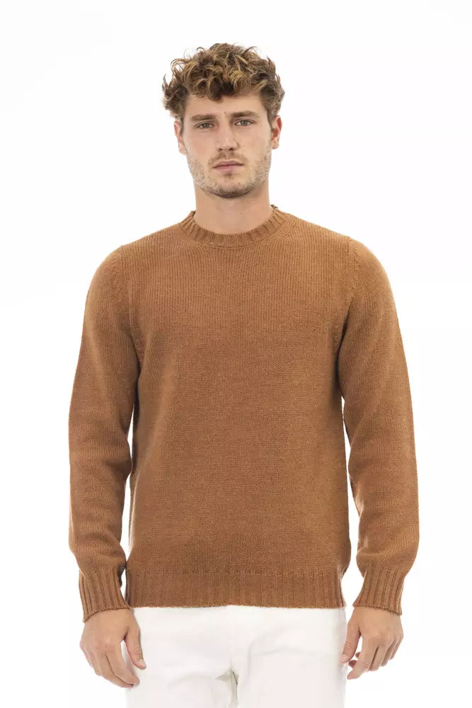 Alpha Studio  Alpaca Leather Men's Sweater