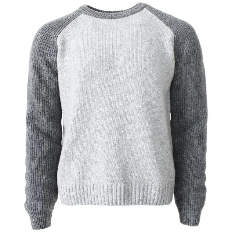 Benson Mens Wool Baseball Crewneck Sweater