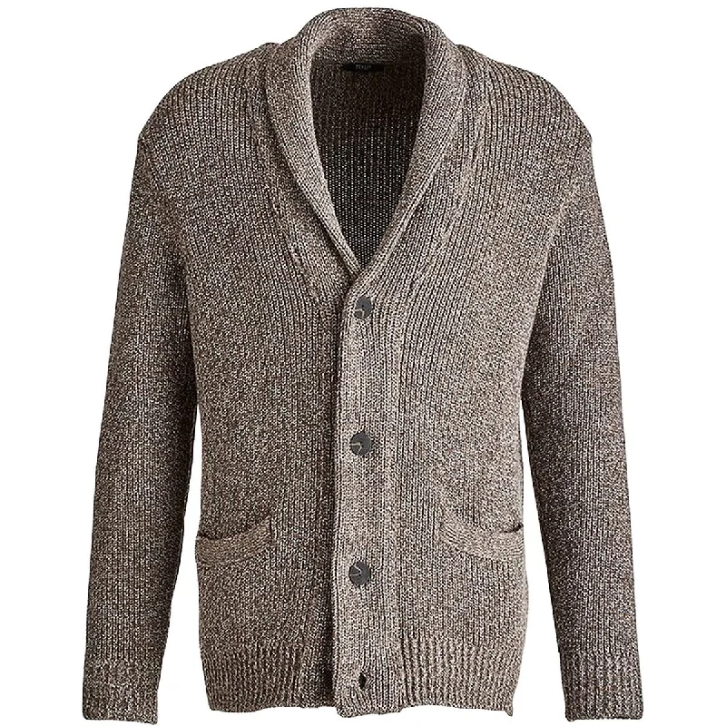 Benson Mens Wool Blend Shawl Collar Cardigan Sweater