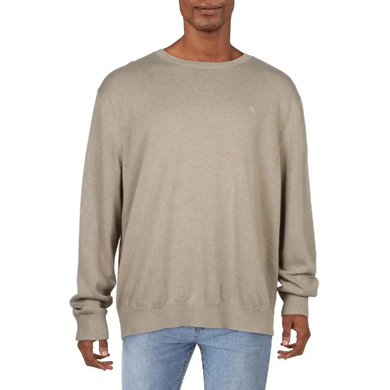 Calvin Klein Mens Cotton Ribbed Trim Crewneck Sweater