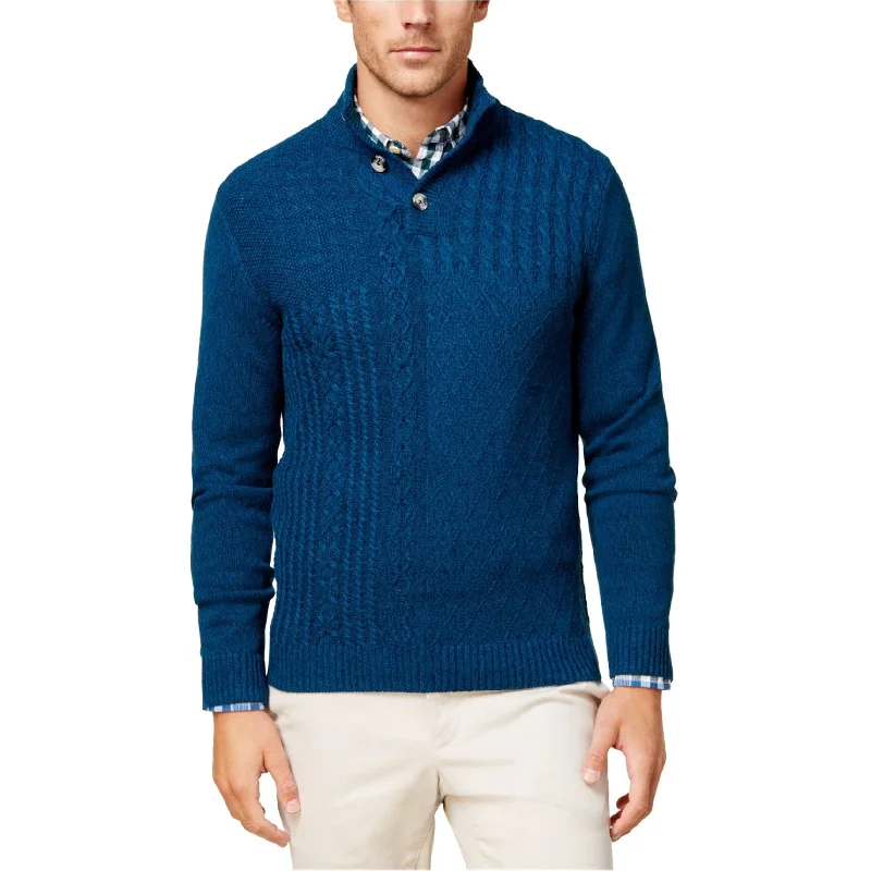 Club Room Mens Patchwork Pullover Sweater