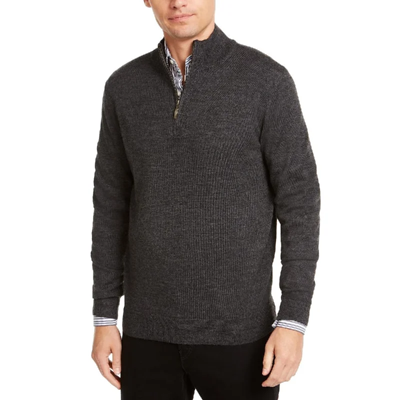 Club Room Mens Wool Blend 1/4 Zip Sweater