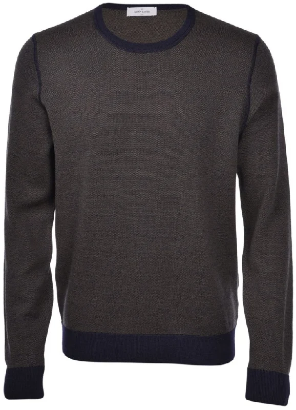 Salt and Pepper Crew Neck Merino Sweater 57167/14241