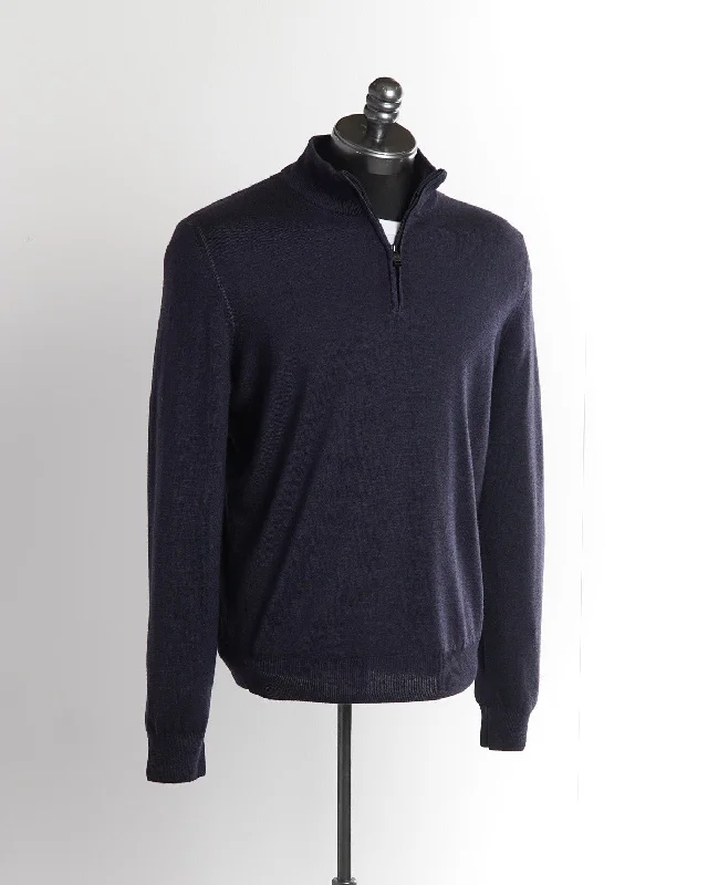 12 Gauge Quarter Zip Garment Dyed Wool Sweater