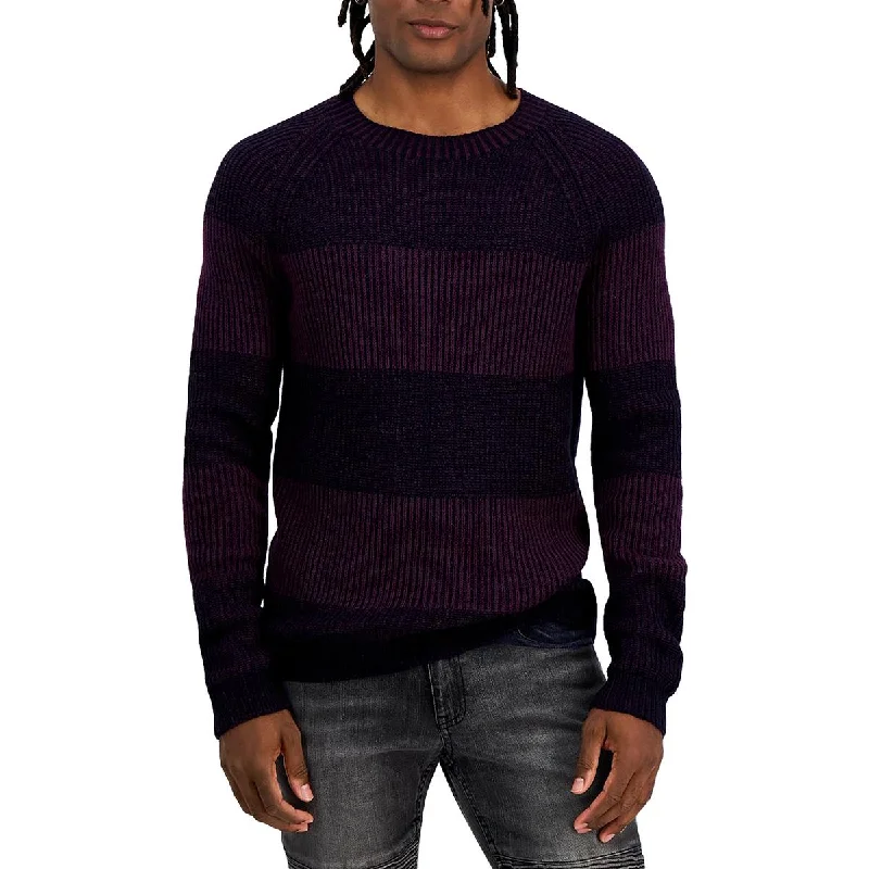 INC Mens Ribbed Pullover Crewneck Sweater