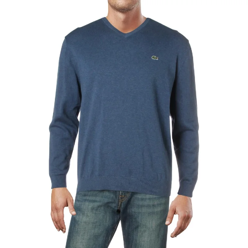 Lacoste Mens V Neck Logo Sweater