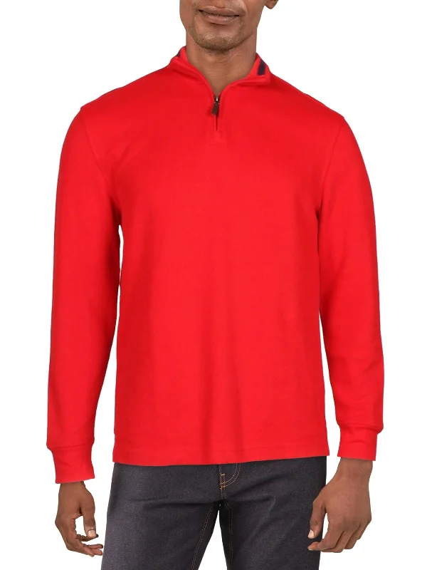 Mens 1/4 Zip Comfy Pullover Sweater